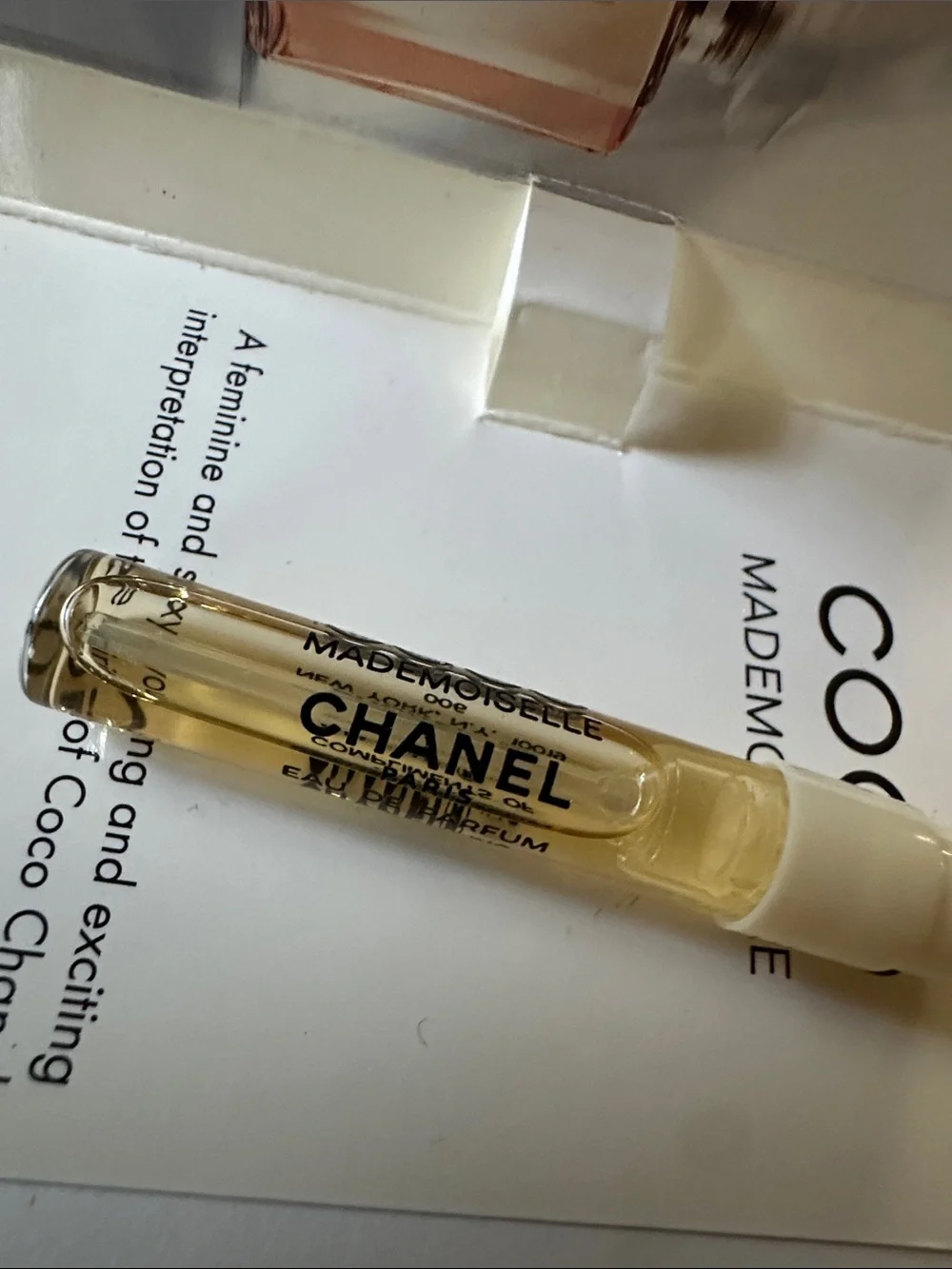 Coco Chanel  Sample Vial and display card